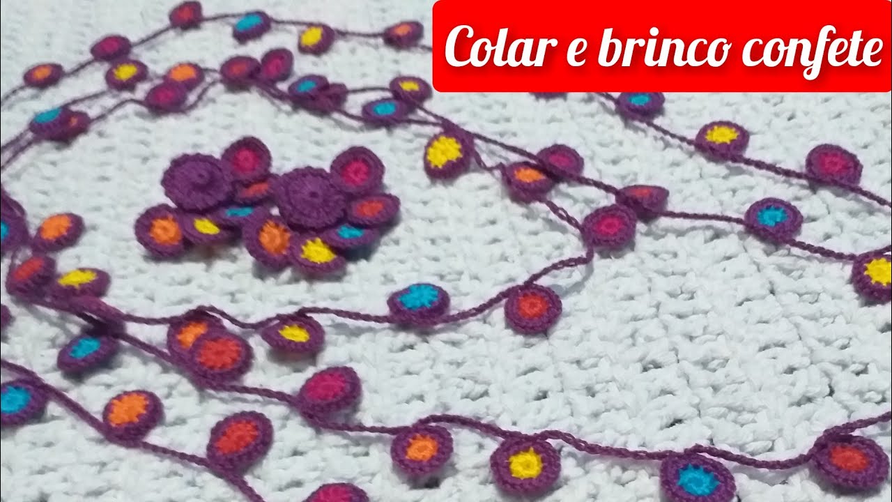 Легкое вязание крючком ожерелья и сережек 