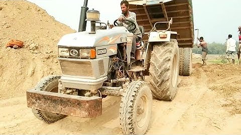 Digital unload facility of Tractor | part17 | Eicher 5660 unload over rough hills through new system