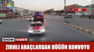 Zırhlı araçlardan düğün konvoyu