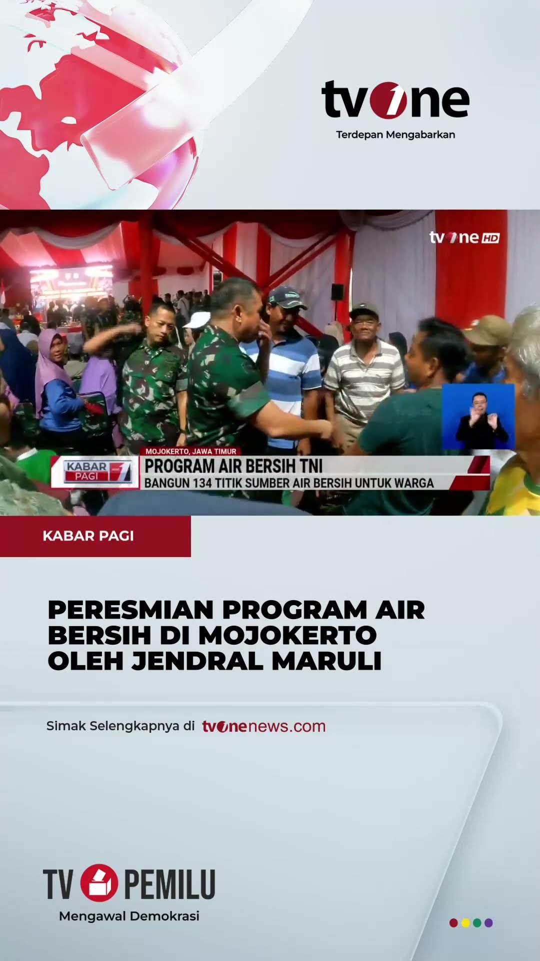 Jenderal Maruli Simanjuntak Resmikan Program Air Bersih di Mojokerto | tvOne