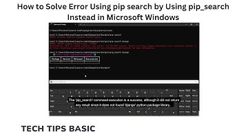 How to Solve Error Using pip search by Using pip_search Instead in Microsoft Windows #tips #python