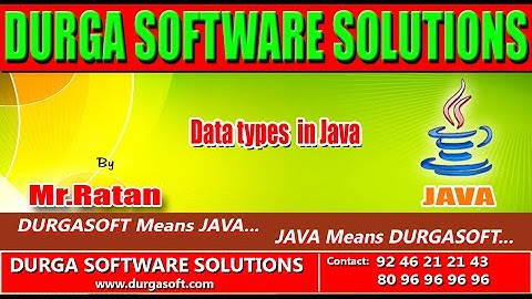 Corejava - Basics- Data types in Java