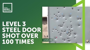 Testing Level 3 Bulletproof Steel Door - Shot over 100 Times | TSS - Custom Bulletproof Systems