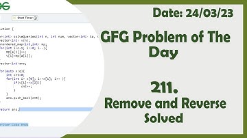 Remove and Reverse || C++ || GFG Daily Problem