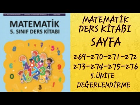 5.SINIF MATEMATİK MEB YAYINLARI SAYFA 269-270-271-272-273-274-275-276 // MATEMATİK DERS KİTABI