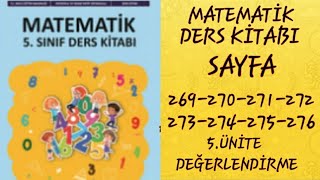 5.SINIF MATEMATİK MEB YAYINLARI SAYFA 269-270-271-272-273-274-275-276 // MATEMATİK DERS KİTABI