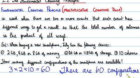 MDM4U - 2.2 The Fundamental Counting Principle
