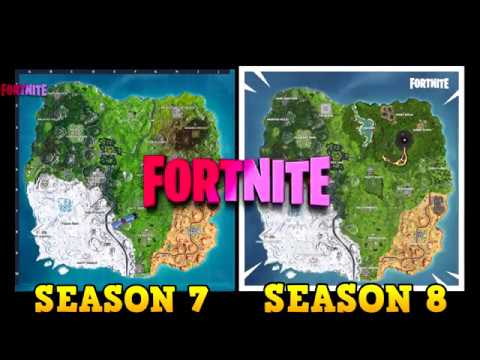 Fortnite Season 8 Map Changes Comparison Youtube