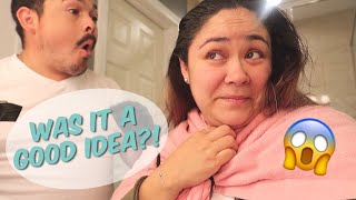 MY HUSBAND DYES MY HAIR | DID HE MESS IT UP?!😳