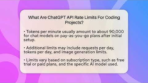 What Are ChatGPT API Rate Limits For Coding Projects? - Learning To Code With AI