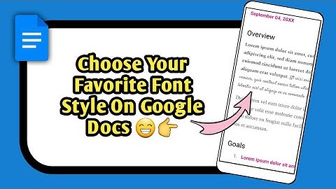 How To Change Font Style On Google Docs