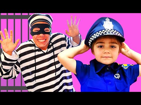 Видео: Настя Мия и Артем играют в Полицию. Все серии подряд | Сборник веселых историй