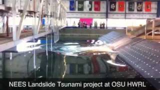 NEES landslide tsunami simulation
