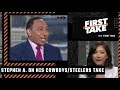 Mina Kimes and Keyshawn Johnson drill Stephen A. about his Cowboys and Steelers take | First Take