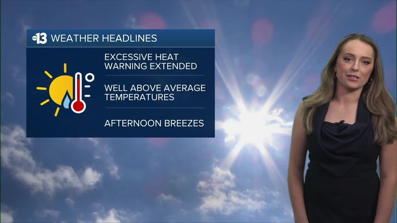 Excessive Heat Warning extended in Las Vegas - YouTube