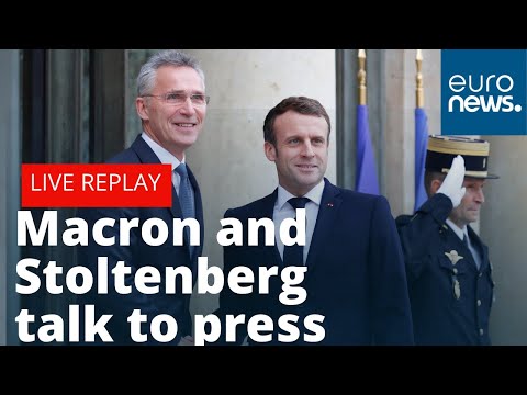 Téléchargement gratuit Images President Emmanuel Macron And Nato Secretary General Jens dernière par