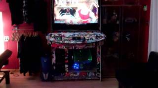 A quick video of the arcade cabinet in action at my tattoo shop. Still have to put the tinted plexi over the LCD and change all the 