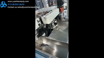 Multi-core sheathed cable crimping and inserting heat shrink tubing machine - Yuanhan