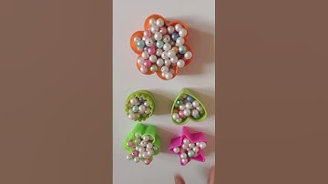 Pearl colourful cookie cutter flower set|amazing moti reverse effect video|beads reverse nice video