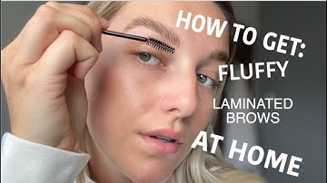 HOW TO: GET FLUFFY LAMINATED BROWS with soap and colour at home!!!
