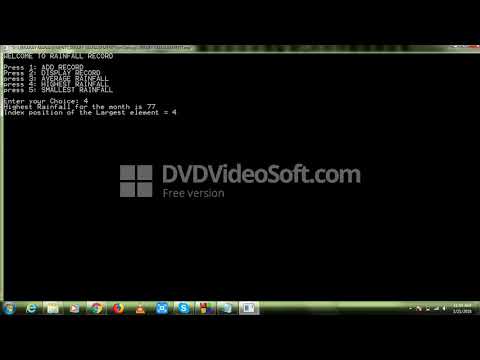 "C" Program Record Monthly Rainfall (File Handling)