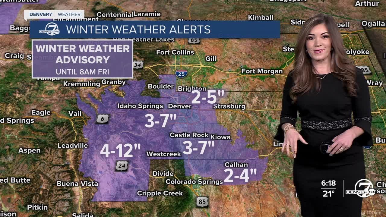 Heavy snow in mountains, Denver metro overnight into Friday morning ...