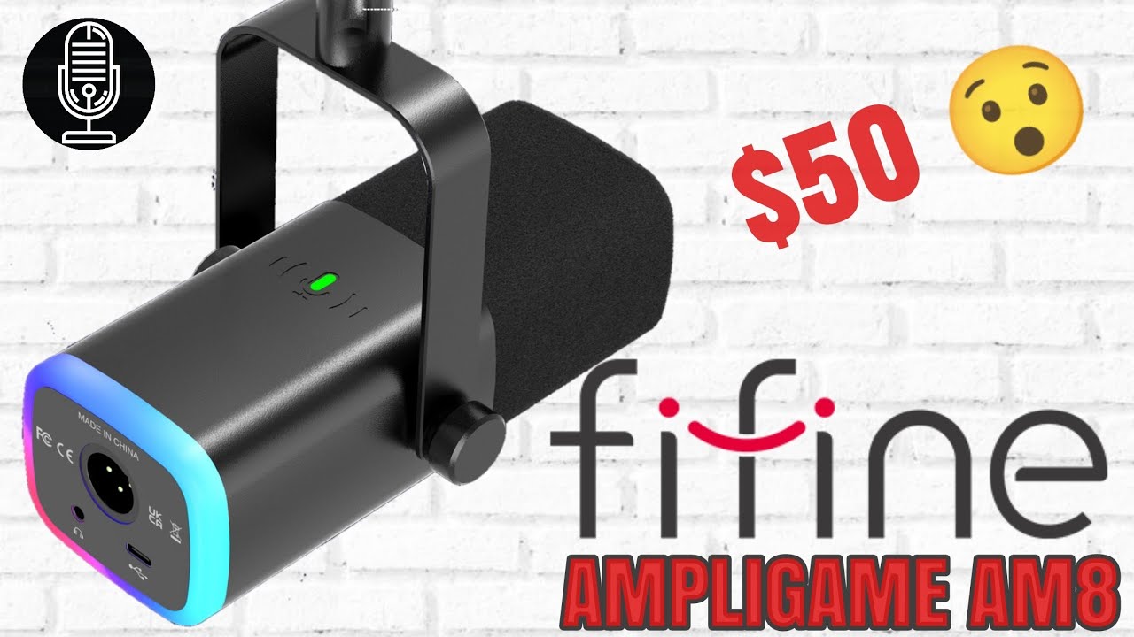 Fifine Ampligame AM8 - A $50 XLR / USB End Address Dynamic Microphone That  Is SQUARE?! Review 