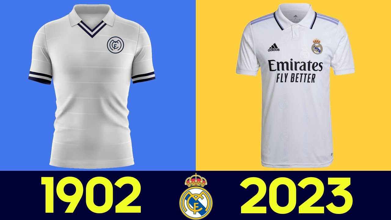 レアルマドリードのサッカーキットの進化 22/23 - レアルマドリード ユニフォームの歴史 - 歴史上のすべてのレアルマドリードサッカージャージ 2022-23 (2022)