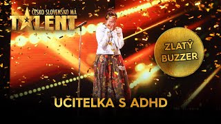 ČESKO SLOVENSKO MÁ TALENT 2023 (11) - Učitelka s ADHD (ZLATÝ BUZZER)