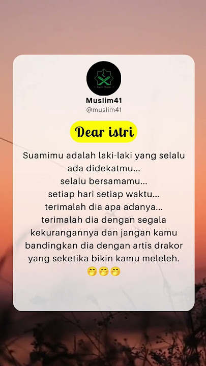 dear istri #storywa #pernikahan #rumahtangga