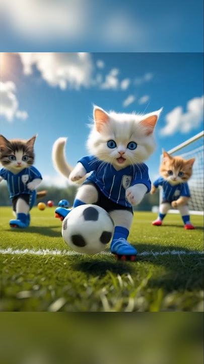 Misa Cat Playing Football #ball #soccer