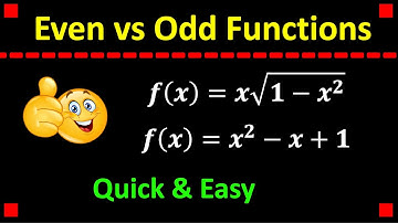 Even and Odd Functions ❖ Pre-Calculus