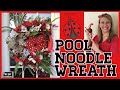 Pool Noodle Wreath | Ladybug Wreath | DIY Summer Wreath Dollar Tree!