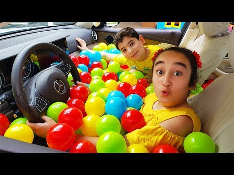 Kids car ball pool, Top havuzu yaptık, fun kid video