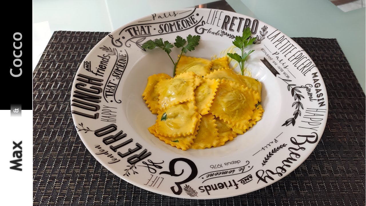 Ravioli di Magro PANNA e ZAFFERANO - Ricetta Facile e Veloce - YouTube