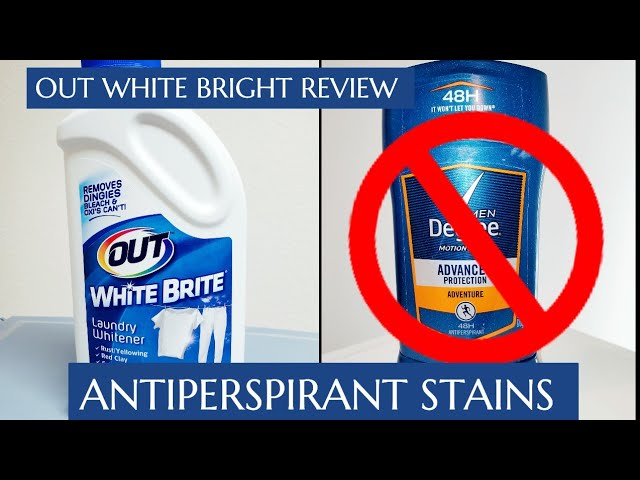 OUT WHITE BRITE REVIEW!! HOW DOES IT WORK ON ANTIPERSPIRANT STAINS?!! 