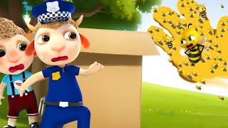 Police Officer Team Vs Bees | Rescue Team Mission | Cop Safe Kids | Dunny Cartoon For Kids