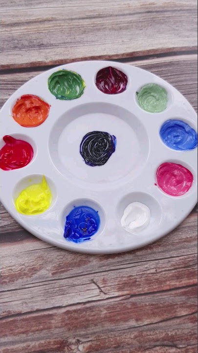 Color mixing recipes from red, blue, yellow #colors #shorts #mixing #painting