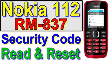 How To Read/Reset RM-837 Nokia 112 Phone Lock Code, Security Code, Unlock Code, security keyguard