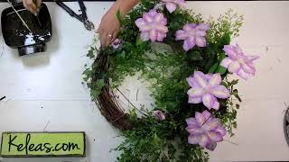 Lavender Clematis Wreath