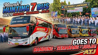 Mewah! Hunting 7 Bus Agam Tunggal Jaya Jemput SMAN 2 Lamongan Goes To Bandung Semarang Jogja