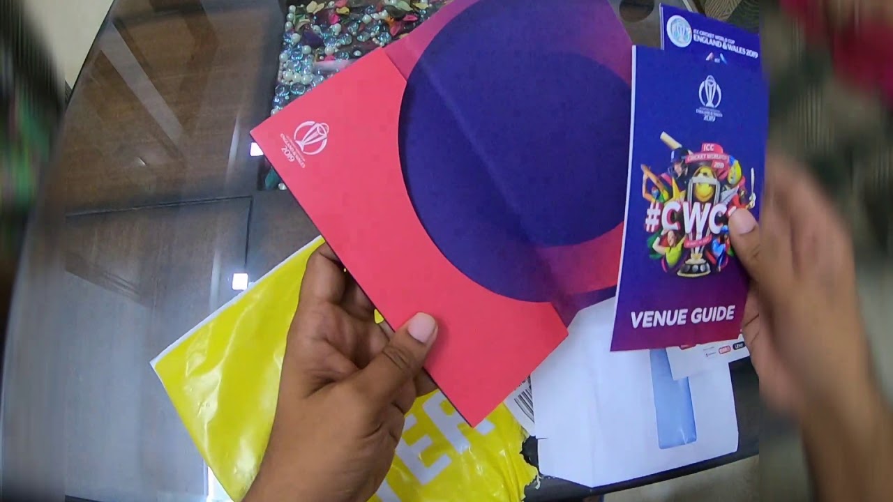 ICC Cricket World Cup 2019 Tickets Unboxing