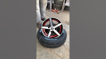 ROADX TYRE & 12 INCH ALLOY RIMS FITTING #roadx #alloywheels #tyre