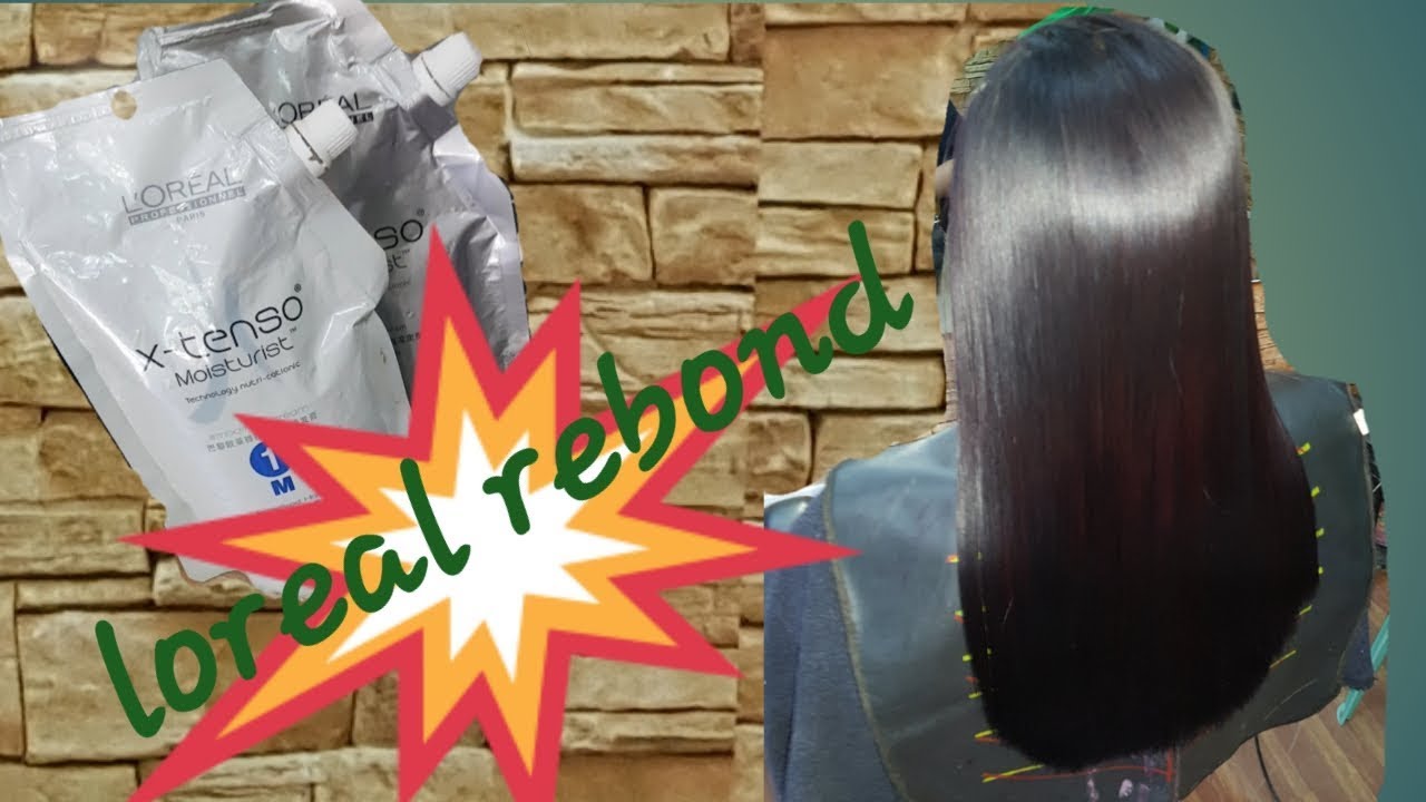 Rebond gamit ang Loreal x-tenso with Brazillian - YouTube