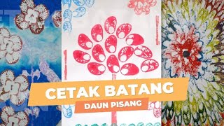 Pelepah pisang bisa digunakan untuk menggambar dengan teknik