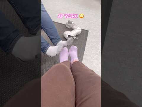 POV: You’re at the office… and this happens when u walk in 👀🧦