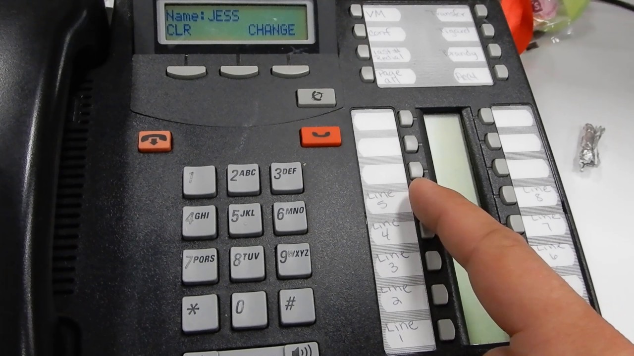 Changing a name on a Norstar Phone using the TUI YouTube