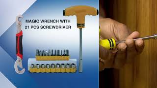 Magic Wrench with 21 Pcs Screwdriver Combo HI7 CODE 12558