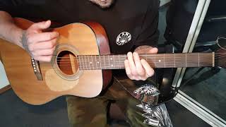 iron and wine - upward and over the mountain acoustic guitar tutorial