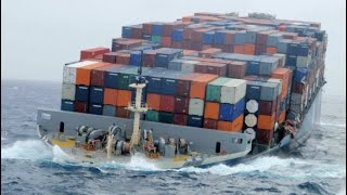 Top 10 Huge Container Ships Overcome Monster Waves In Storm! Awesome Launches Ships